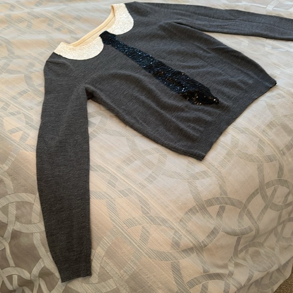 Alice + Olivia delray sequin tie sweater - Picture 4 of 9